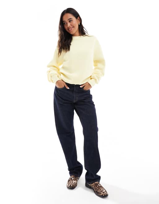 ASOS DESIGN – Sweatshirt in Creme mit gerafftem Design, 2 von 4