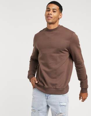 ASOS DESIGN sweatshirt in dark brown | ASOS