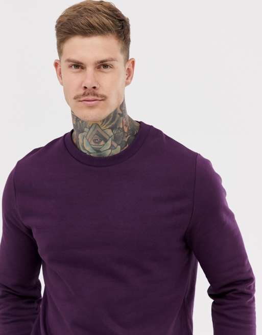 Dark purple crewneck new arrivals