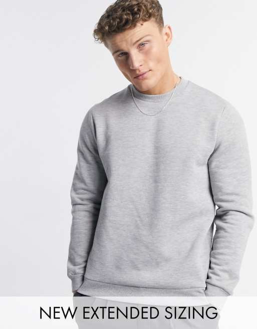 ASOS DESIGN - Sweatshirt in gemêleerd grijs