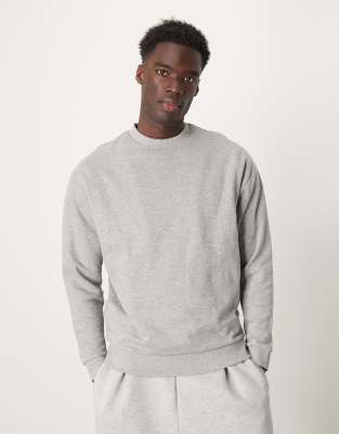ASOS DESIGN sweatshirt in grey marl - view 1