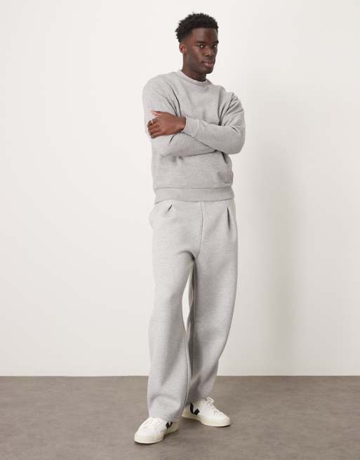 ASOS DESIGN oversized sweatshirt in gray marl