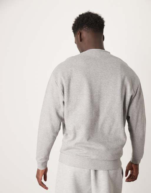 ASOS DESIGN oversized sweatshirt in gray marl