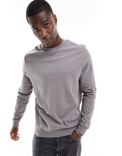 ASOS DESIGN sweatshirt in light grey ASOS