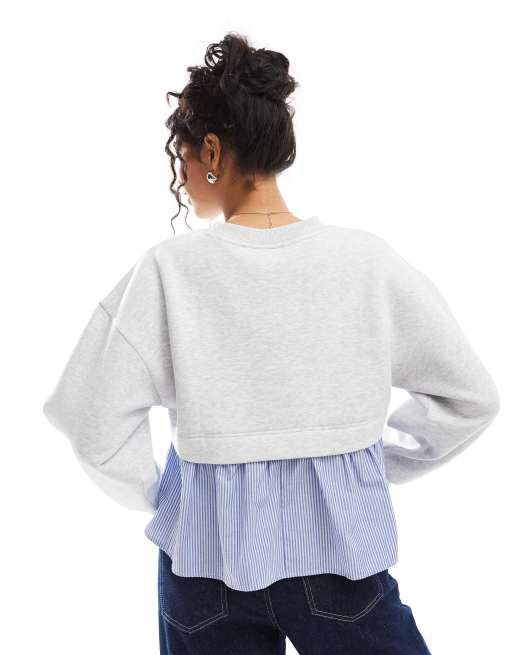 Asos cropped sweatshirt deals