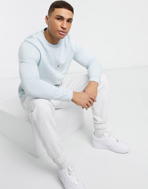 ASOS DESIGN sweatshirt in pastel blue