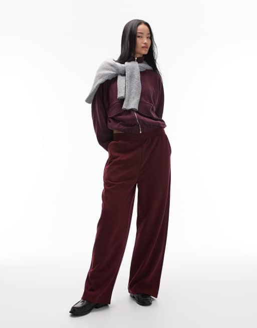 ASOS DESIGN – Sweatshirt in Pflaume mit Stehkragen und durchgehendem Reißverschluss, 3 von 4