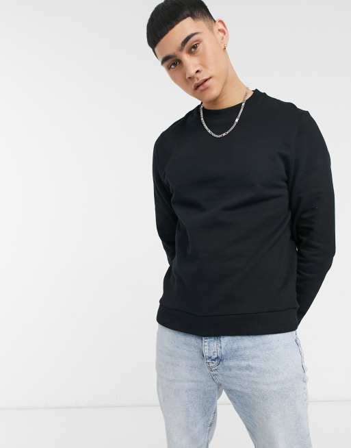 ASOS DESIGN Sweatshirt in Schwarz BLACK ASOS