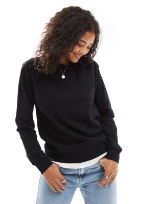 ASOS DESIGN - Sweatshirt in Schwarz mit normalem Schnitt