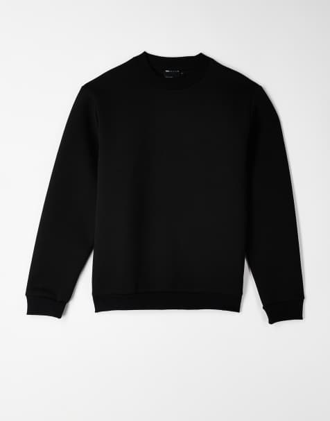 ASOS DESIGN sweatshirt in scuba-style fabric in black - view 1