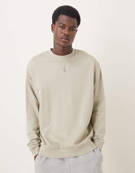 ASOS DESIGN sweatshirt in stone - view 1
