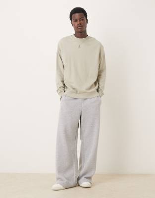 Asos Design Heavyweight Oversized Sweatshirt In Cream-white In Neutral