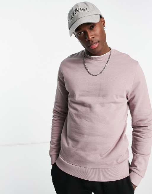 ASOS DESIGN – Sweatshirt in verwaschenem Lila