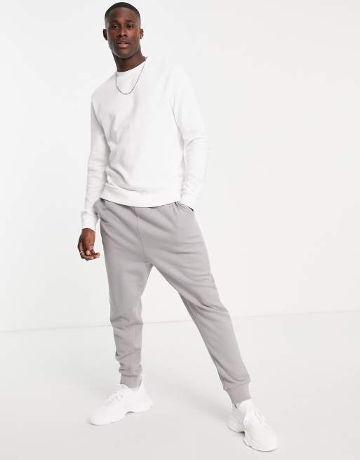 ASOS DESIGN Sweatshirt in WeiB WHITE ASOS