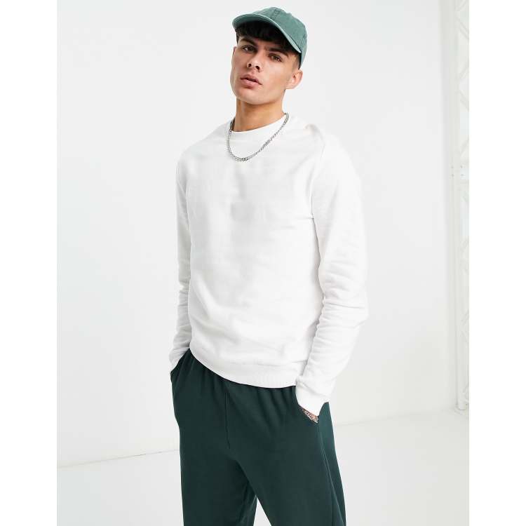 ASOS DESIGN sweatshirt in white WHITE ASOS