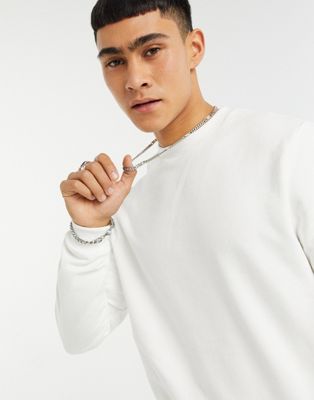 ASOS DESIGN sweatshirt in white