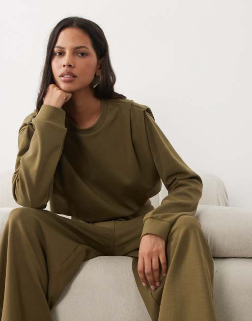 ASOS DESIGN - Co-ord set met sweatshirt met ronde hals en joggingbroek in blauw, 2 van 3