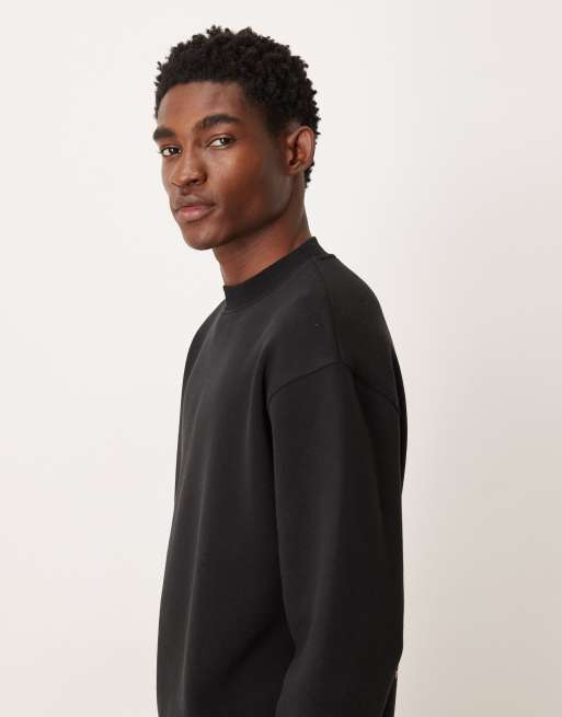 ASOS DESIGN - Sweatshirt met ruimvallende pasvorm en souvenirprint in zwart, 4 van 5