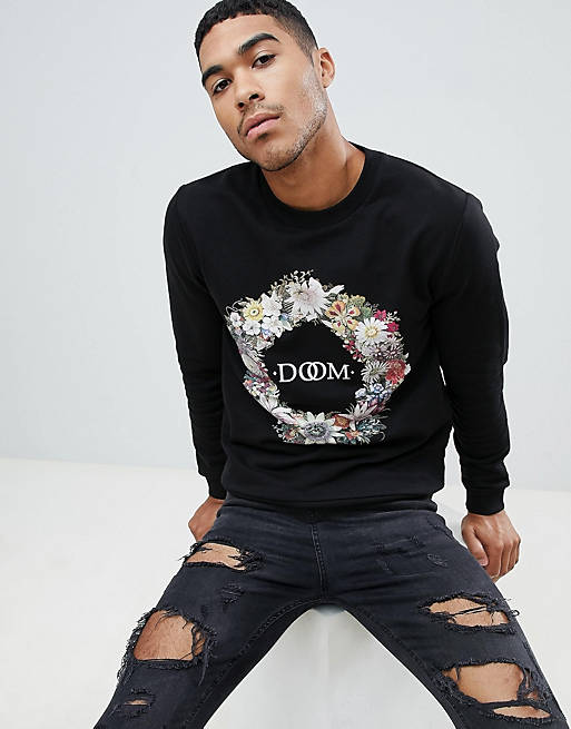ASOS DESIGN sweatshirt with floral print