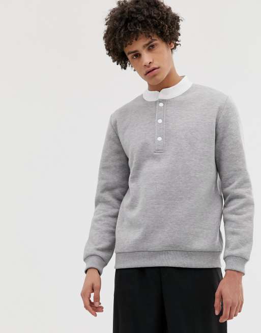 Grandad collar outlet jumper