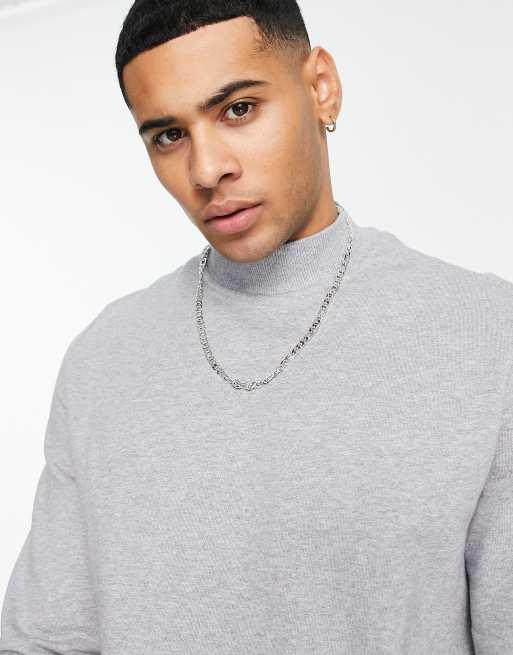 Asos design sweatshirt with polo neck hotsell