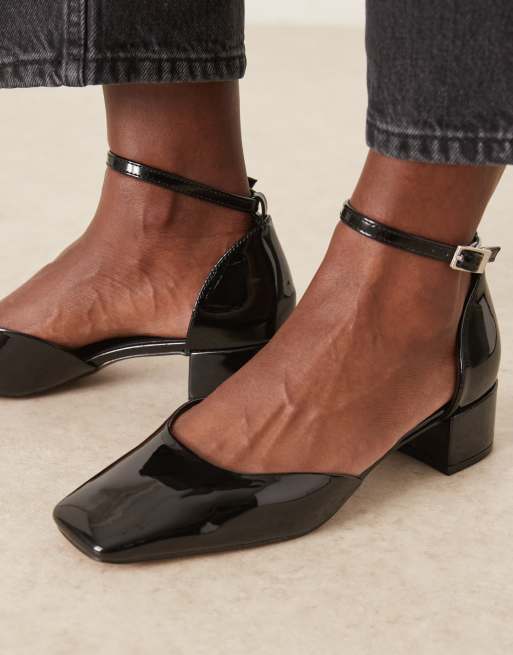 ASOS DESIGN - Sweet - Scarpe con tacco medio nere in vernice, 2 di 4