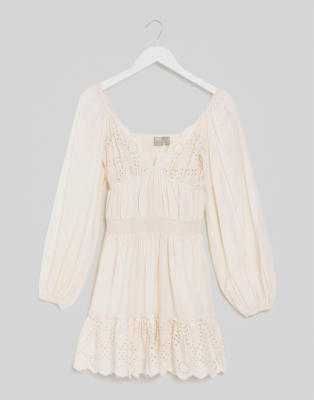 asos cream dress