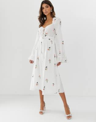 sweetheart midi dress