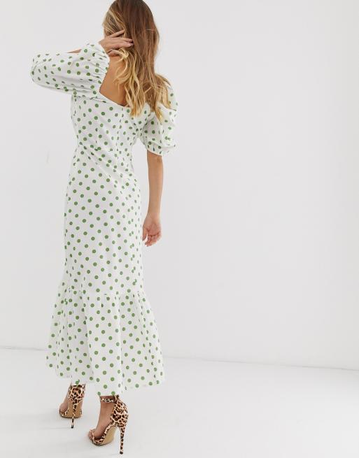 Warehouse polka 2024 dot prairie dress