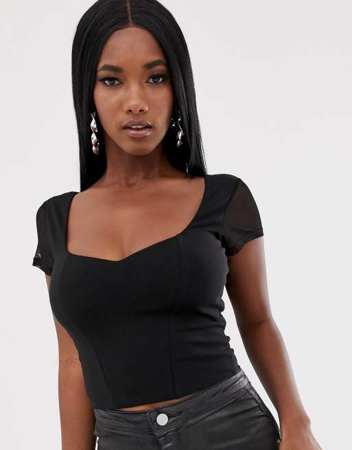 Cap Sleeve Top (Black)