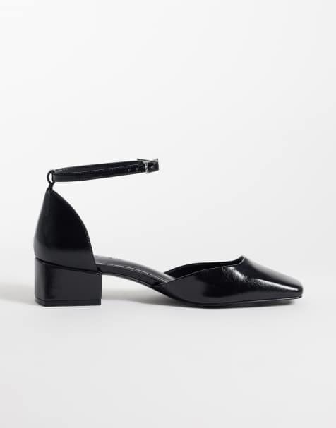 ASOS DESIGN Sweetie mid block heel shoes in black - view 1