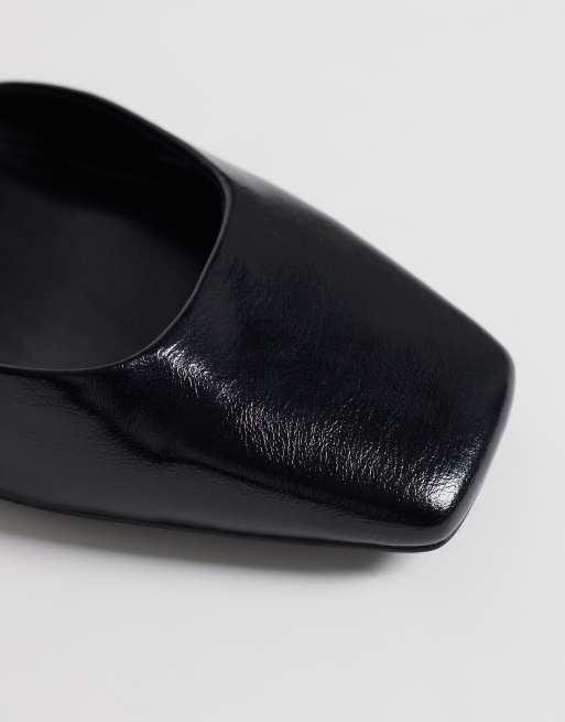 ASOS DESIGN Sweetie mid block heel shoes in black, 3 of 4