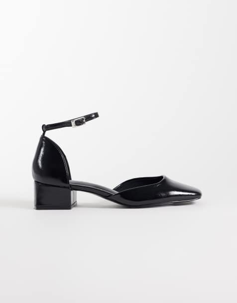 ASOS DESIGN Sweetie scarpe nere con tacco medio largo - view 1