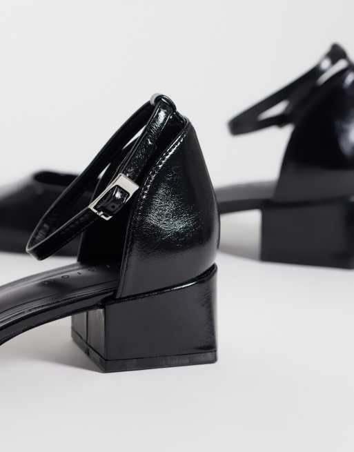 ASOS DESIGN Sweetie schoenen met middelhoge blokhak in zwart, 4 van 4