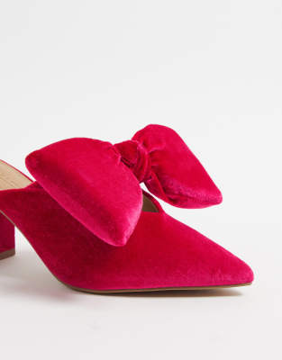 asos bow mules