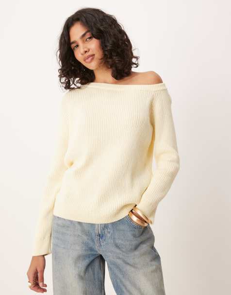 ASOS DESIGN oversized one shoulder jumper