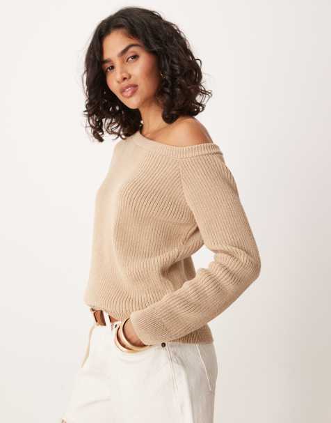 ASOS DESIGN oversized one shoulder jumper