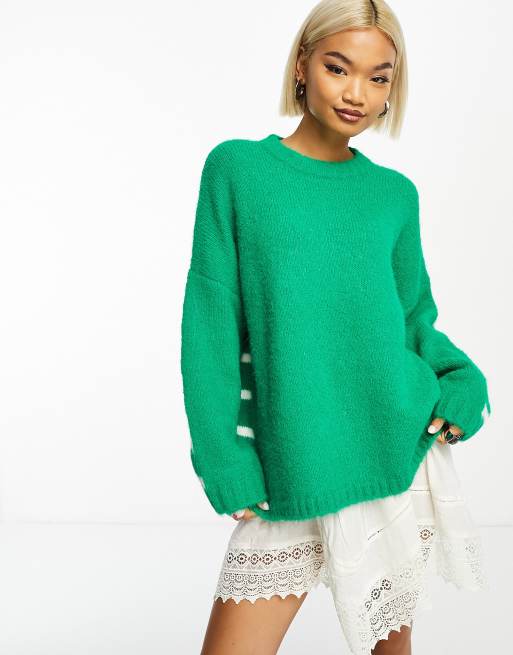 ASOS DESIGN – Sweter z okrągłym dekoltem i paskami na plecach, 2 z 4