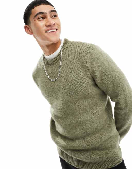 ASOS DESIGN – Sweter z okrągłym dekoltem z puszystej dzianiny