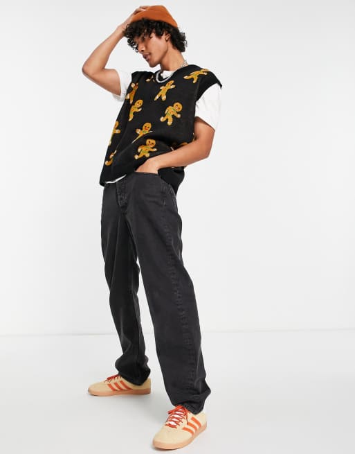 ASOS DESIGN – Świąteczny podkoszulek z dzianiny z piernikowym wzorem, 4 z 4