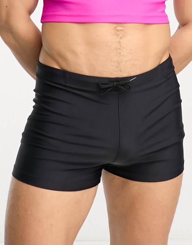 ASOS DESIGN swim briefs in black