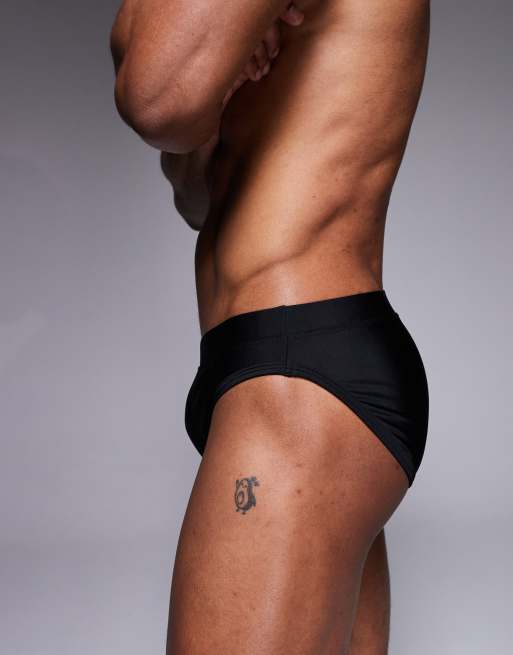 ASOS DESIGN swim briefs in black, 3 of 5