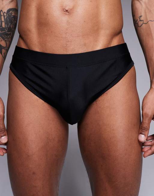 ASOS DESIGN swim briefs in black, 4 of 5