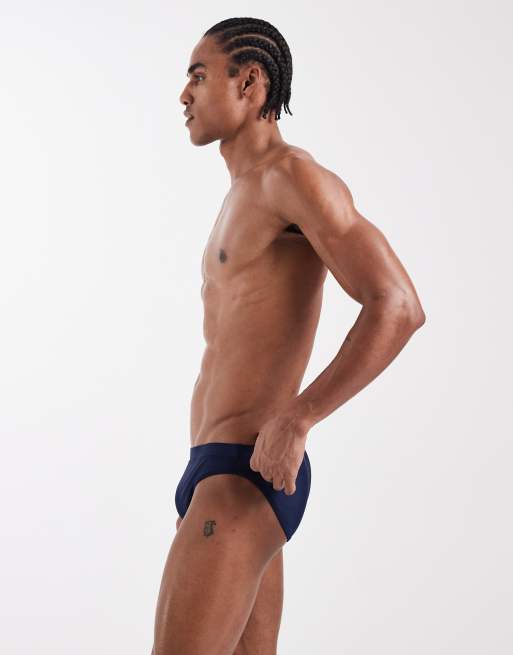 ASOS DESIGN swim briefs in navy, 2 of 5