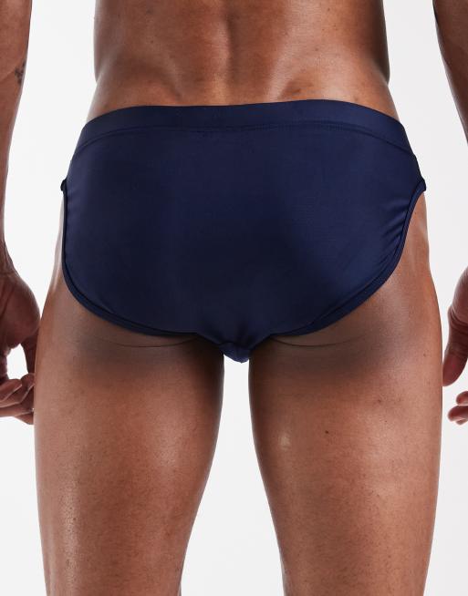 ASOS DESIGN swim briefs in navy, 5 of 5