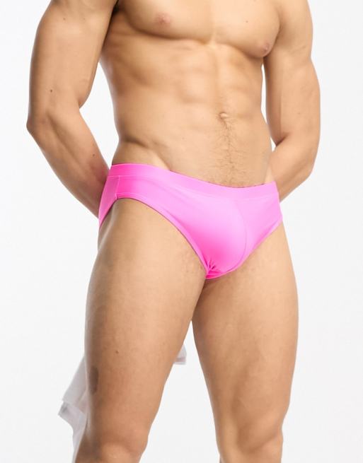 Mens on sale pink speedos