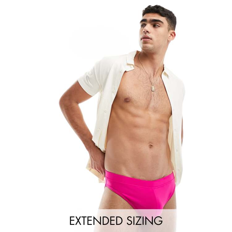 ASOS DESIGN swim briefs in pink ASOS