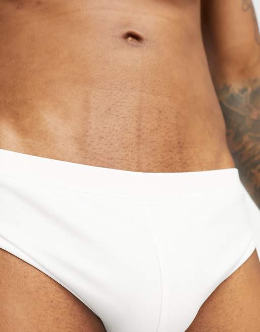 Mens white swimming on sale briefs