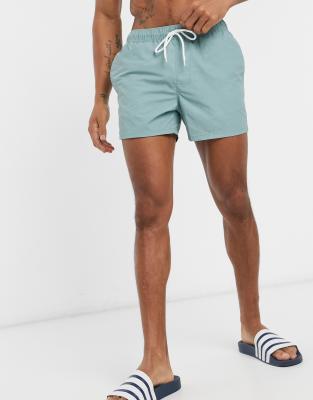 Asos Design Swim Short In Acid Wash Green Super Short Length ModeSens