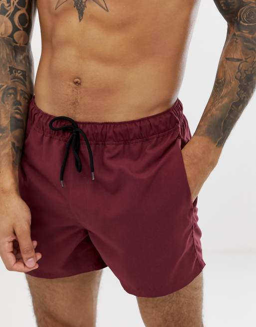 Short de bain bordeaux new arrivals